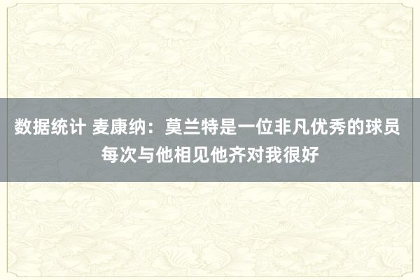 数据统计 麦康纳：莫兰特是一位非凡优秀的球员 每次与他相见他齐对我很好