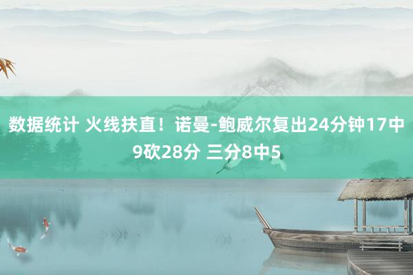 数据统计 火线扶直！诺曼-鲍威尔复出24分钟17中9砍28分 三分8中5