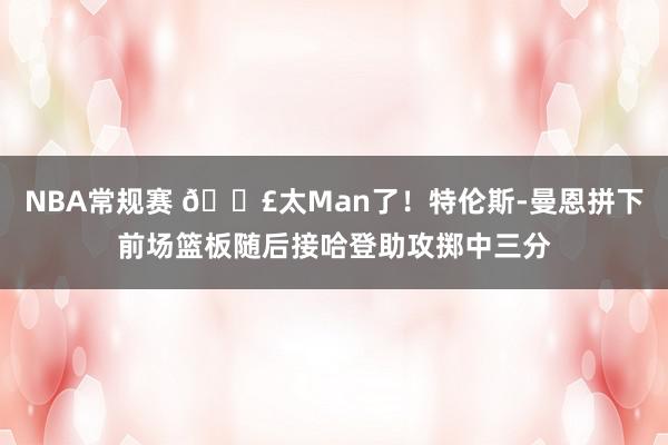 NBA常规赛 💣太Man了！特伦斯-曼恩拼下前场篮板随后接哈登助攻掷中三分