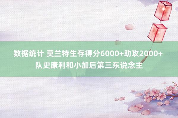 数据统计 莫兰特生存得分6000+助攻2000+ 队史康利和小加后第三东说念主