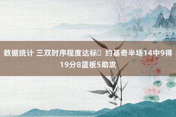 数据统计 三双时序程度达标✔约基奇半场14中9得19分8篮板5助攻