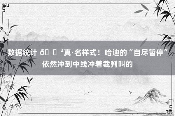 数据统计 😲真·名样式！哈迪的“自尽暂停”依然冲到中线冲着裁判叫的