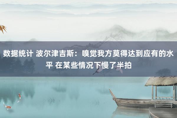 数据统计 波尔津吉斯：嗅觉我方莫得达到应有的水平 在某些情况下慢了半拍