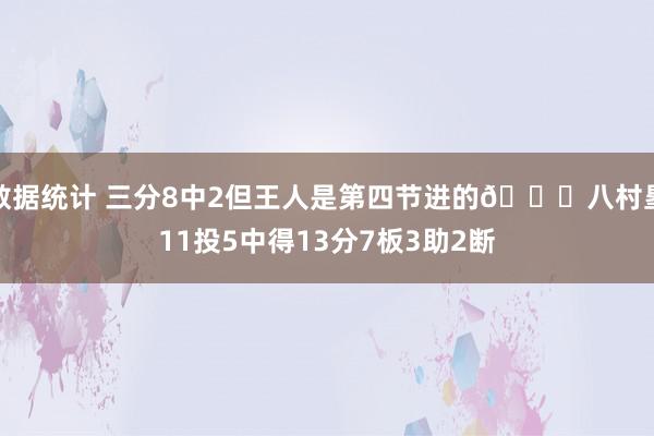 数据统计 三分8中2但王人是第四节进的😈八村塁11投5中得13分7板3助2断