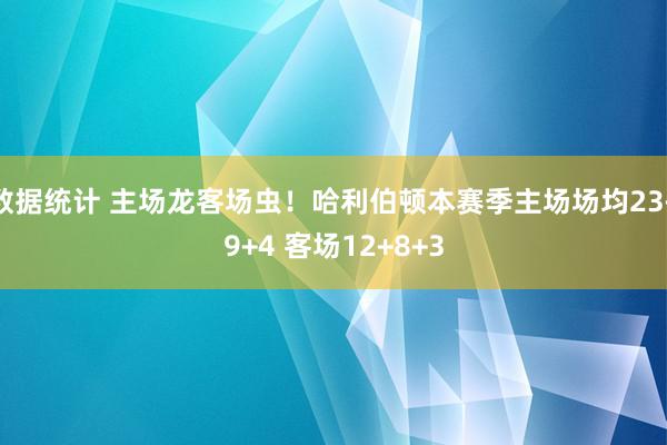 数据统计 主场龙客场虫！哈利伯顿本赛季主场场均23+9+4 客场12+8+3