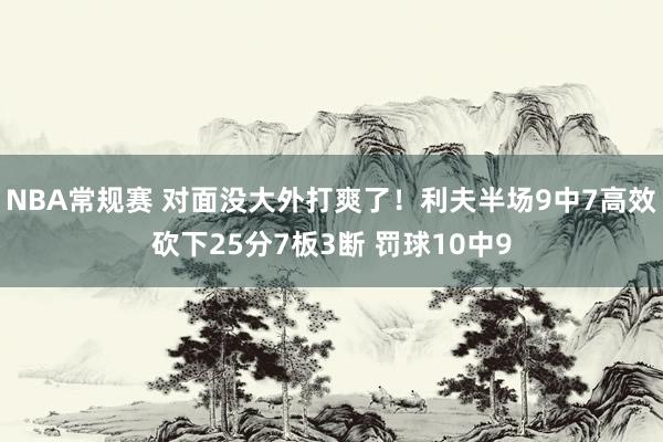 NBA常规赛 对面没大外打爽了！利夫半场9中7高效砍下25分7板3断 罚球10中9