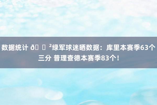 数据统计 😲绿军球迷晒数据：库里本赛季63个三分 普理查德本赛季83个！