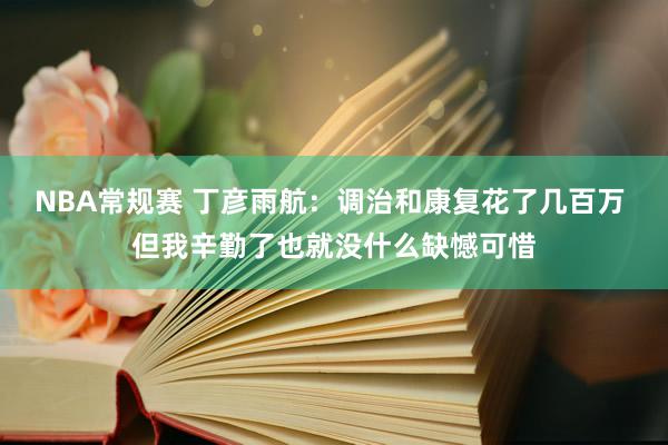 NBA常规赛 丁彦雨航：调治和康复花了几百万 但我辛勤了也就没什么缺憾可惜