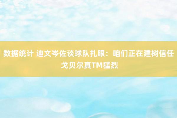 数据统计 迪文岑佐谈球队扎眼：咱们正在建树信任 戈贝尔真TM猛烈