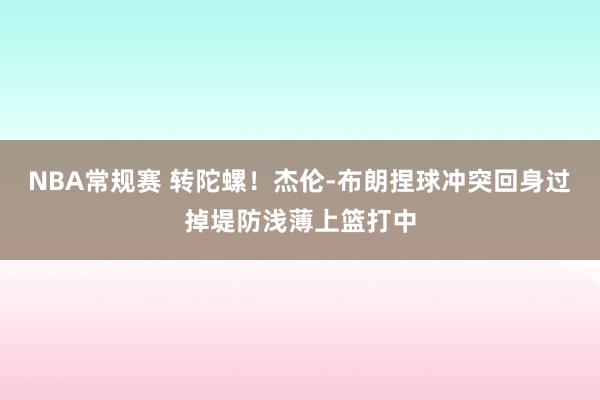 NBA常规赛 转陀螺！杰伦-布朗捏球冲突回身过掉堤防浅薄上篮打中