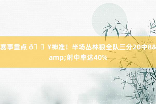 赛事重点 🔥神准！半场丛林狼全队三分20中8&射中率达40%