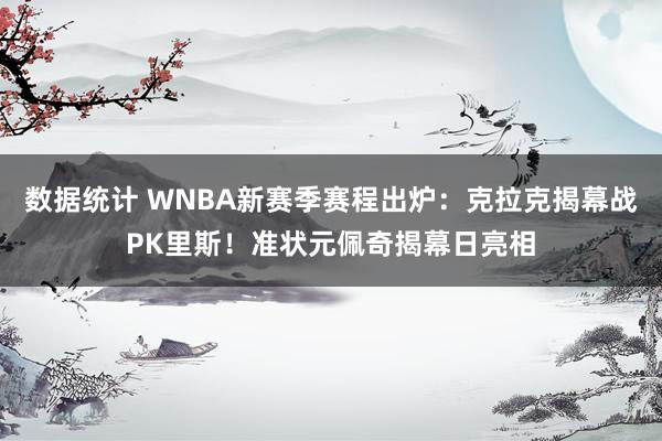 数据统计 WNBA新赛季赛程出炉：克拉克揭幕战PK里斯！准状元佩奇揭幕日亮相