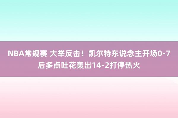 NBA常规赛 大举反击！凯尔特东说念主开场0-7后多点吐花轰出14-2打停热火