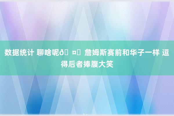 数据统计 聊啥呢🤔詹姆斯赛前和华子一样 逗得后者捧腹大笑